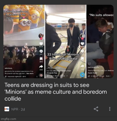 Us memers finally made the news | image tagged in minions,memes,boredom | made w/ Imgflip meme maker