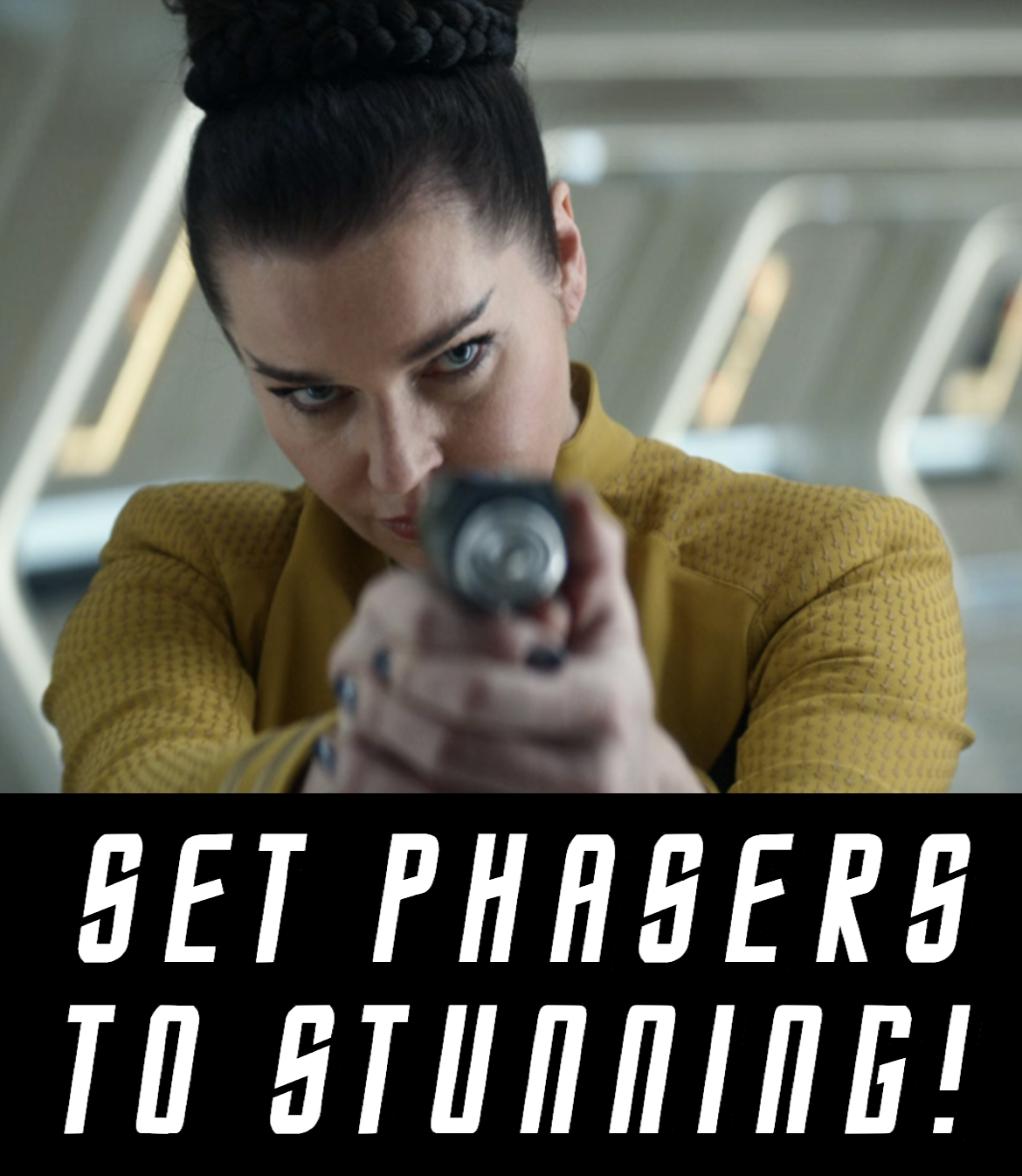 Set Phasers To Stunning Star Trek Strange New Worlds Meme Blank Meme Template