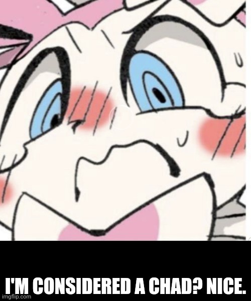 Sylveon Blushing | I'M CONSIDERED A CHAD? NICE. | image tagged in sylveon blushing | made w/ Imgflip meme maker