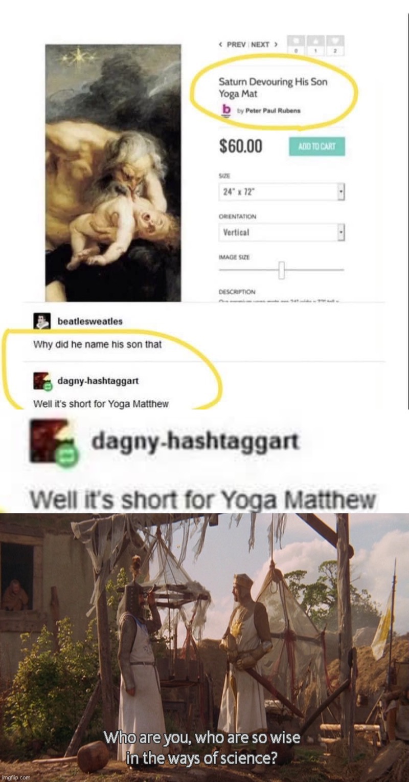 Yoga Matthew | image tagged in yoga matthew zoom,who are you so wise in the ways of science,bad pun,dad pun,dad joke,bad puns | made w/ Imgflip meme maker