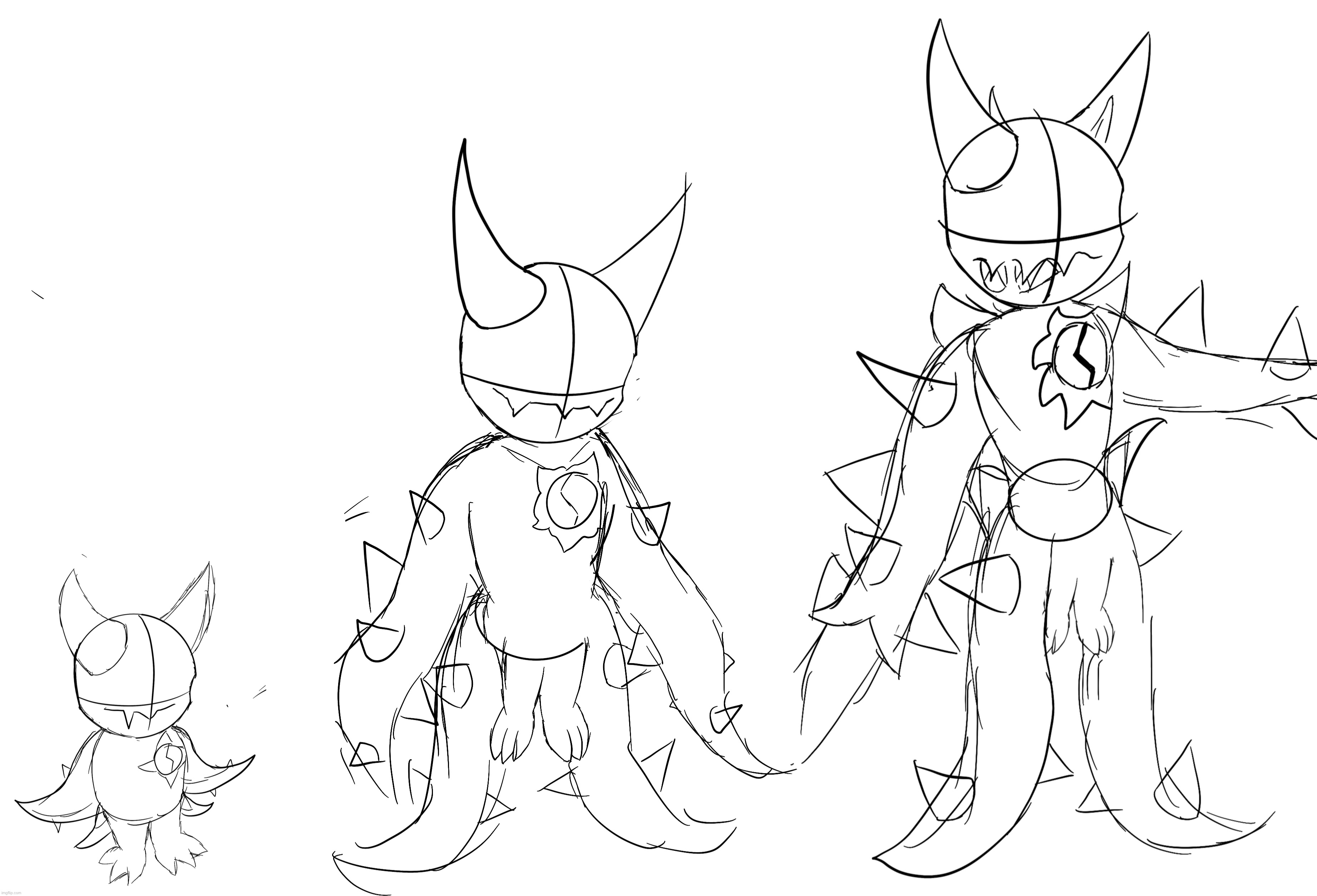 i sketched spike but if they were a pokémon, might make a mega evolution | made w/ Imgflip meme maker