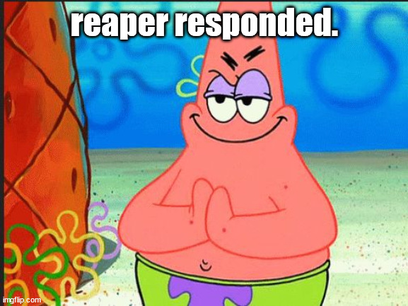 GLORY TO MSMG | reaper responded. | made w/ Imgflip meme maker
