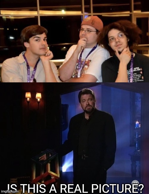 IS THIS A REAL PICTURE? | image tagged in jonathan frakes - x factor | made w/ Imgflip meme maker