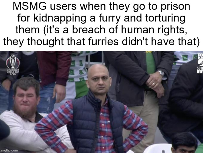 TODAY ON WHO WILL HARASS ME FOR MY OPINION: HANZ ENTERS THE STAGE | MSMG users when they go to prison for kidnapping a furry and torturing them (it's a breach of human rights, they thought that furries didn't have that) | image tagged in slandering msmg users | made w/ Imgflip meme maker