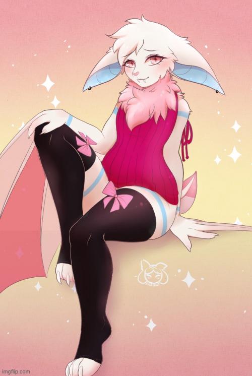 By Pan Yart | image tagged in furry,femboy,cute,adorable,sweater | made w/ Imgflip meme maker