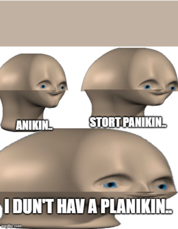 Anakin Start Panakin (Stonks Version) Blank Meme Template