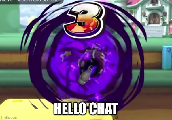 eggman emerging from the void | HELLO CHAT | image tagged in eggman emerging from the void | made w/ Imgflip meme maker