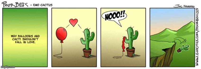 Balloon and Cactus | image tagged in balloon,cactus,comics,comics/cartoons,comic,balloons | made w/ Imgflip meme maker