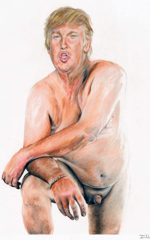 High Quality Trump nude drawing micro-penis Blank Meme Template