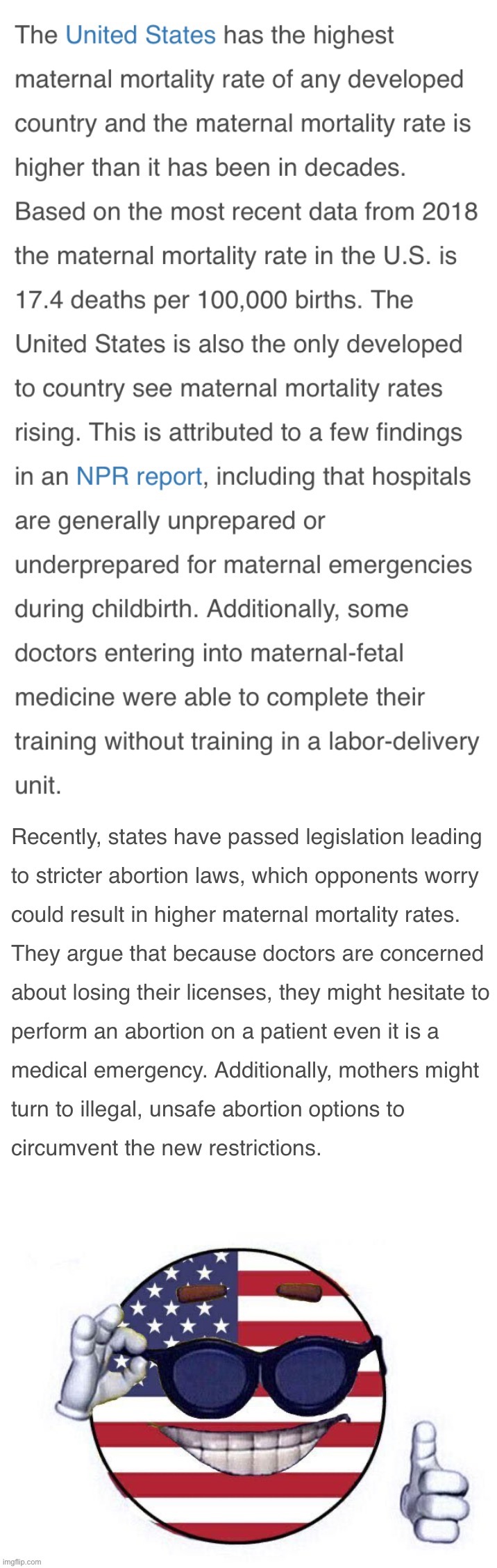 “Pro-lifers” are gonna grin and hope abortion bans don’t make ’Murica