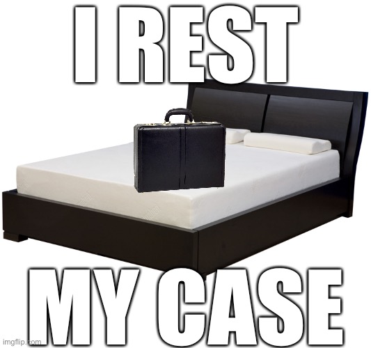 I rest my case | I REST; MY CASE | image tagged in i rest my case,memes,unfunny | made w/ Imgflip meme maker
