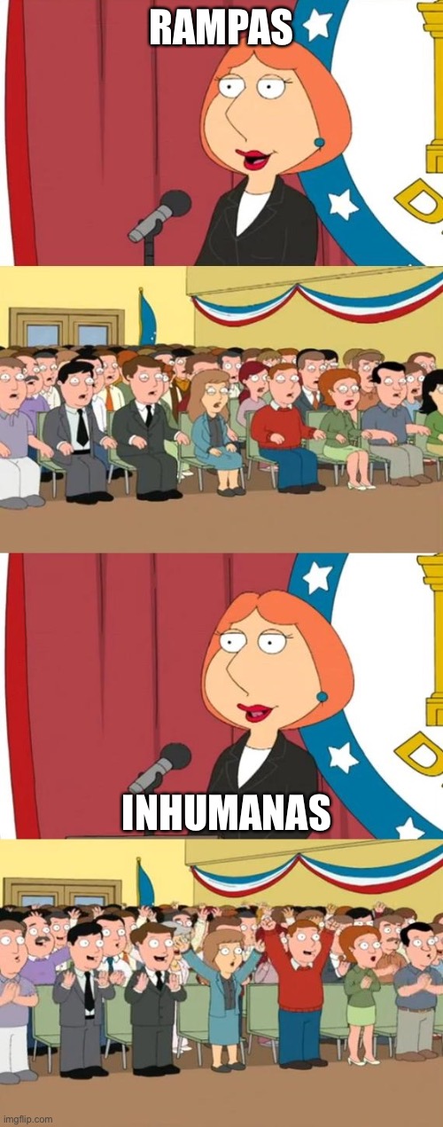 Lois 911 Large | RAMPAS; INHUMANAS | image tagged in lois 911 large | made w/ Imgflip meme maker