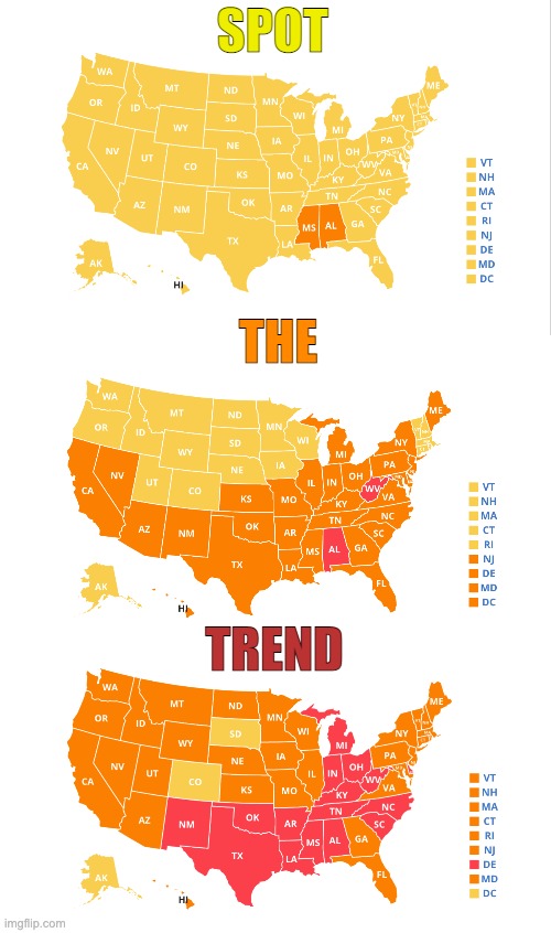 Diabetes in the US: can we work together on this? | SPOT; THE; TREND | image tagged in disease,health care,health insurance,america,death,red states | made w/ Imgflip meme maker
