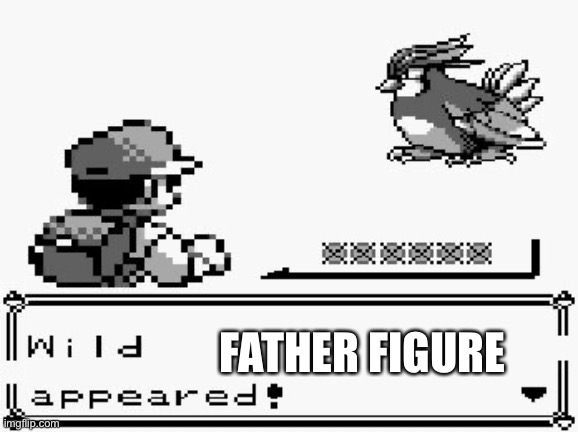 pokemon appears | FATHER FIGURE | image tagged in pokemon appears | made w/ Imgflip meme maker