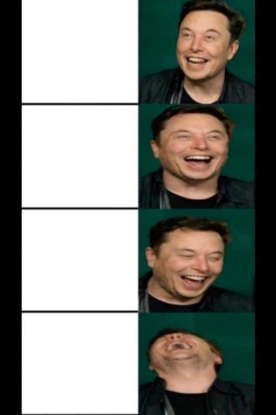 High Quality Elon Musk Laughing Blank Meme Template