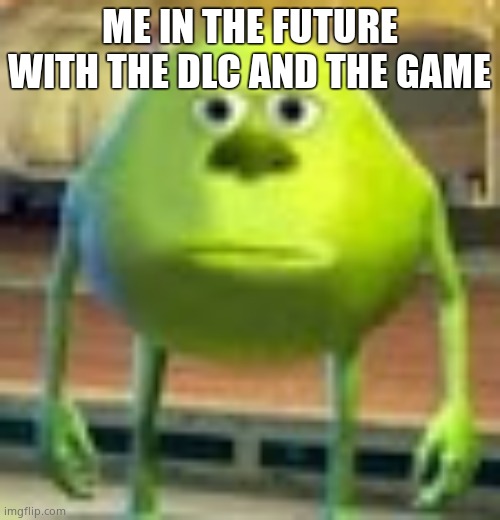 Sully Wazowski | ME IN THE FUTURE WITH THE DLC AND THE GAME | image tagged in sully wazowski | made w/ Imgflip meme maker