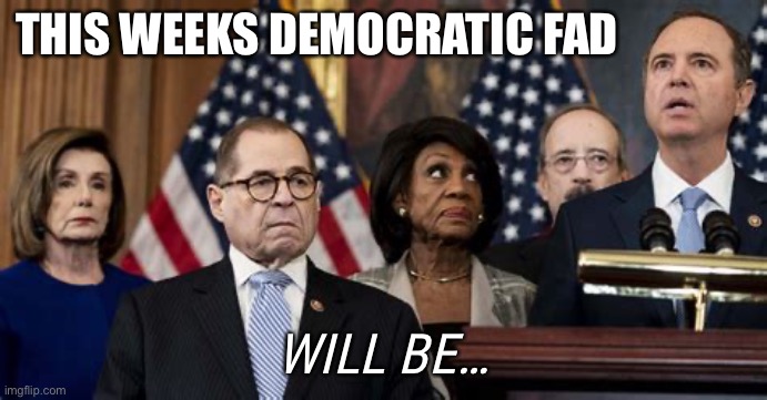 Dems fad | THIS WEEKS DEMOCRATIC FAD; WILL BE… | image tagged in democrats are bailing,memes,happy,funny,bob | made w/ Imgflip meme maker