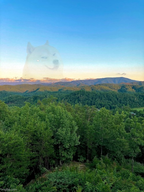 Nice image I took today from my cottage, nothing interesting to see here. | image tagged in peaceful,wilderness,mountains | made w/ Imgflip meme maker