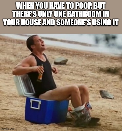 When You Have To Poop, But Someone's Using Your Only Bathroom | WHEN YOU HAVE TO POOP, BUT THERE'S ONLY ONE BATHROOM IN YOUR HOUSE AND SOMEONE'S USING IT | image tagged in poop,pooping,stifler,american reunion,funny,memes | made w/ Imgflip meme maker