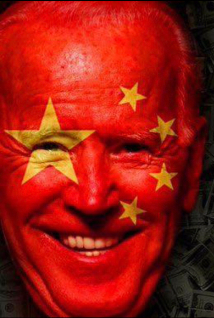 Biden China Flag face tattoo Blank Meme Template