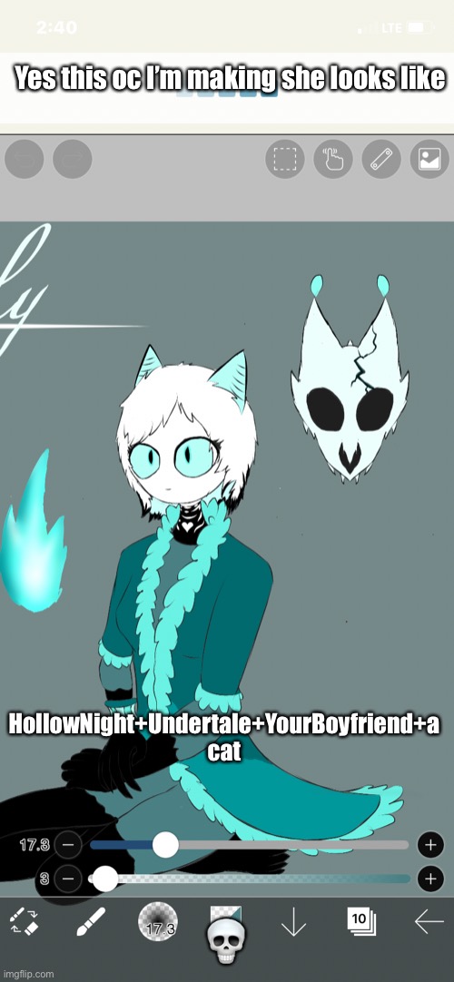 I suck at making ocs | Yes this oc I’m making she looks like; HollowNight+Undertale+YourBoyfriend+a cat; 💀 | image tagged in yes | made w/ Imgflip meme maker