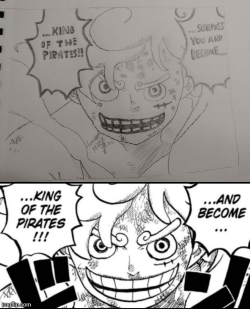 Tried to redraw a manga panel yesterday | made w/ Imgflip meme maker