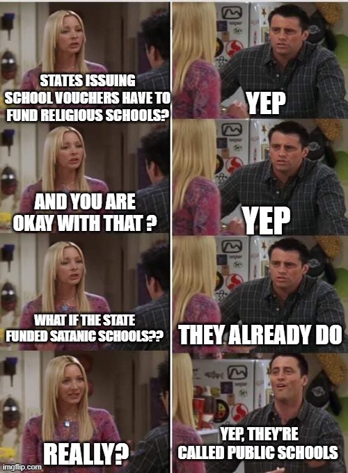 Public schools are satanic | image tagged in fjb | made w/ Imgflip meme maker