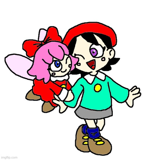 Adeleine and Ribbon are friends | image tagged in adeleine,ribbon,kirby,fanart,cute | made w/ Imgflip meme maker