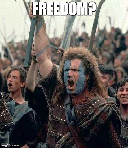 braveheart | FREEDOM? | image tagged in braveheart | made w/ Imgflip meme maker