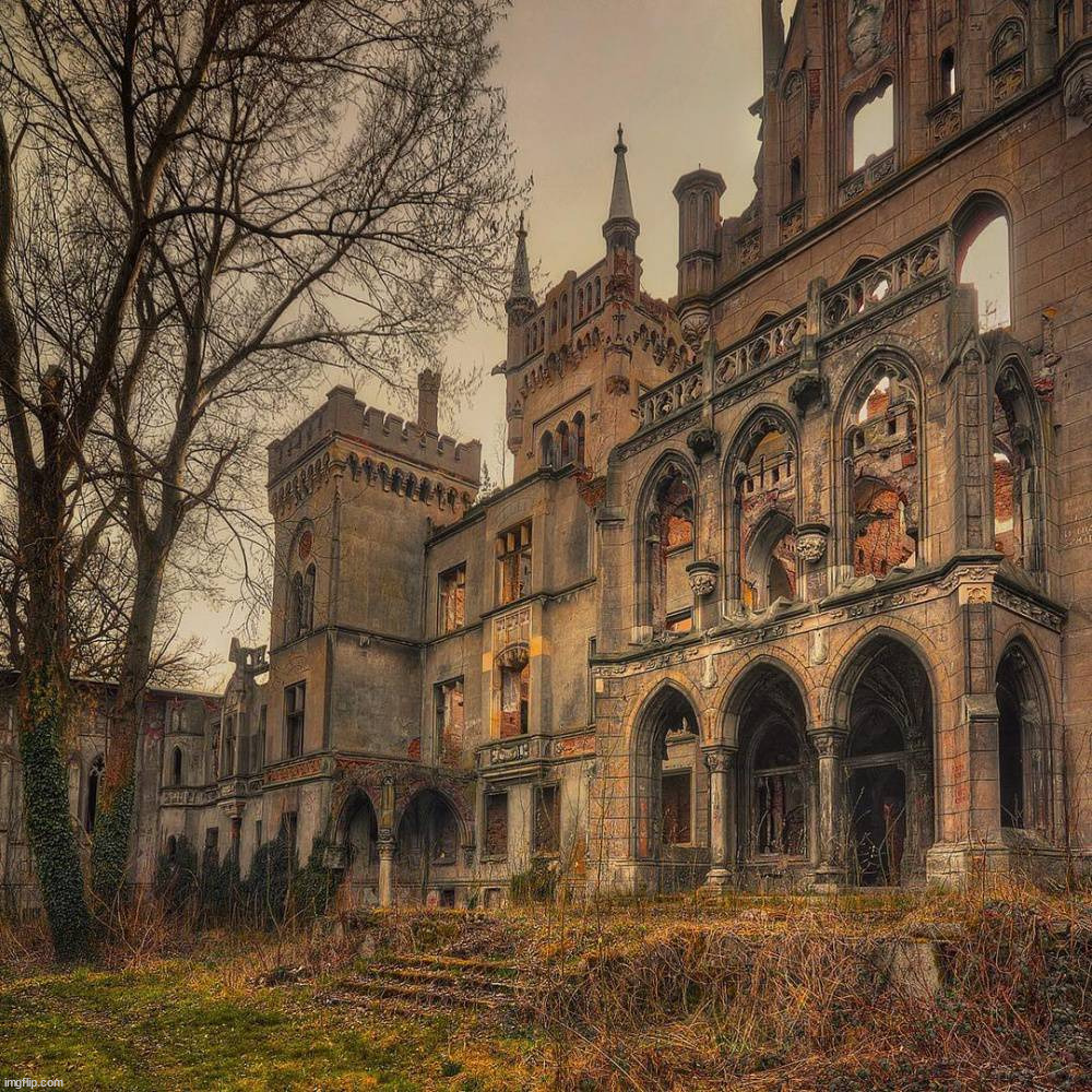 castle in Kopice, Poland | image tagged in awesome | made w/ Imgflip meme maker