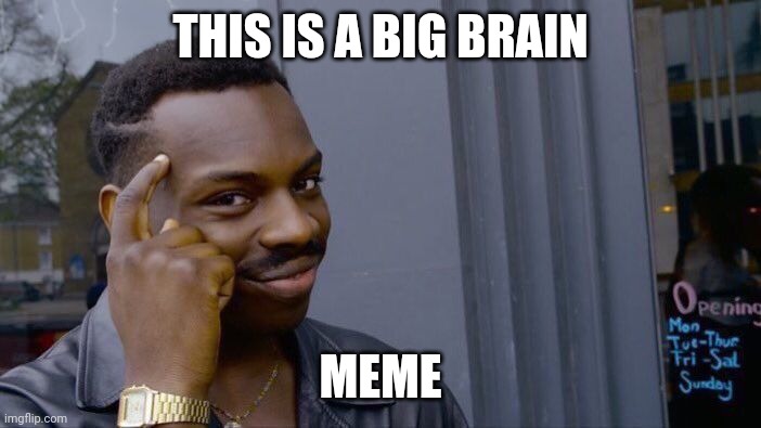 It's big brain time | THIS IS A BIG BRAIN; MEME | image tagged in memes,roll safe think about it,big brain,big brain time | made w/ Imgflip meme maker