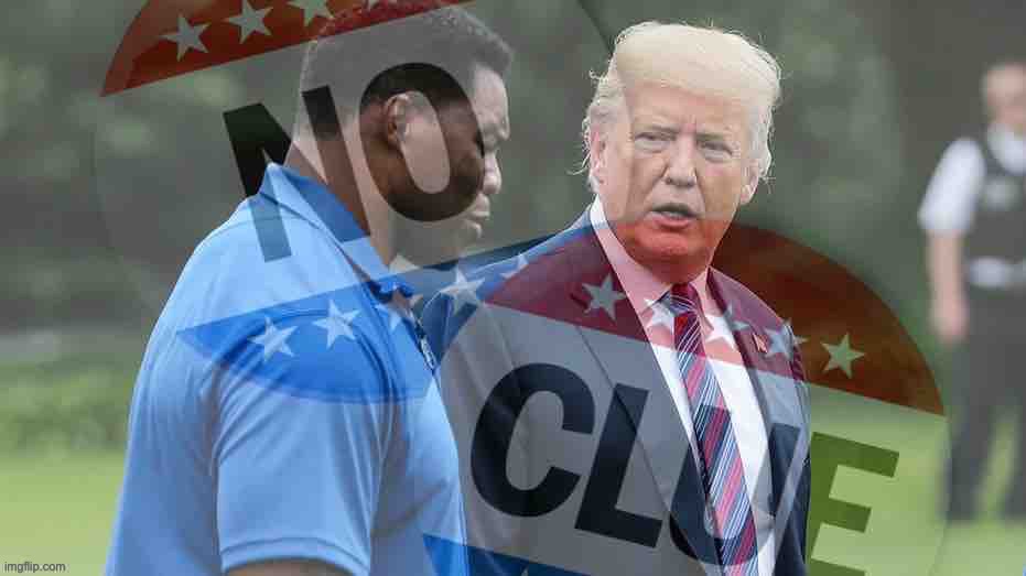 Herschel Walker and Donald Trump No Clue | image tagged in herschel walker and donald trump no clue | made w/ Imgflip meme maker