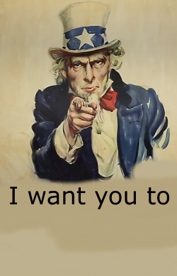 I want You to Blank Meme Template