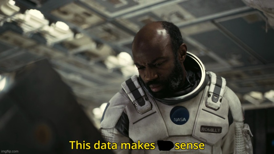 This data makes no sense | image tagged in this data makes no sense | made w/ Imgflip meme maker