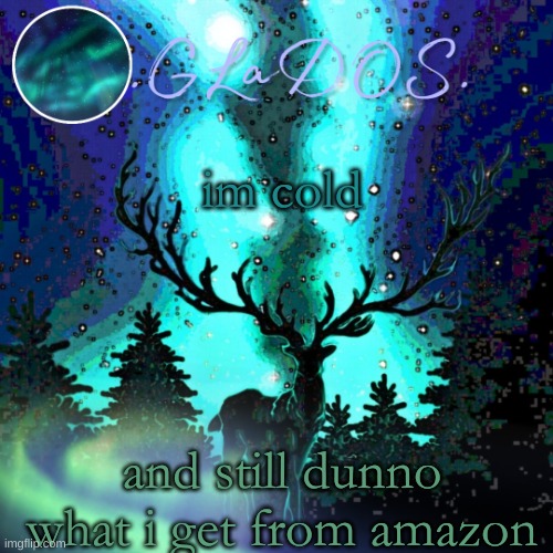 im cold; and still dunno what i get from amazon | image tagged in aurora borealis | made w/ Imgflip meme maker