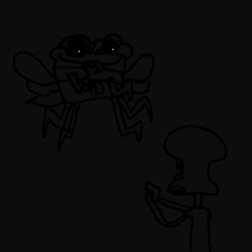 High Quality Squidward vs Alpha Spongefly Encounter concept Blank Meme Template