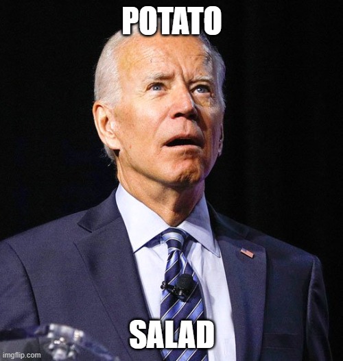 Joe Biden | POTATO SALAD | image tagged in joe biden | made w/ Imgflip meme maker