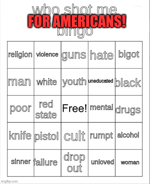this template is for y'all | FOR AMERICANS! | image tagged in gunz,joke,violence,sad,frontier,mentality | made w/ Imgflip meme maker