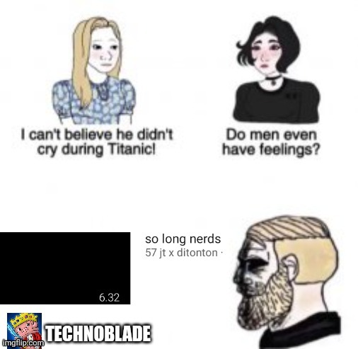 So Long Nerd | image tagged in technoblade | made w/ Imgflip meme maker
