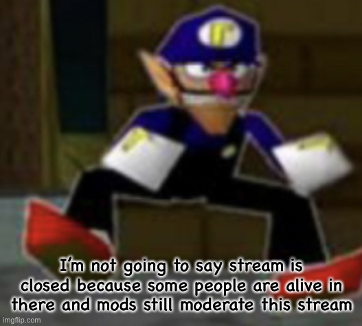 wah male | I’m not going to say stream is closed because some people are alive in there and mods still moderate this stream | image tagged in wah male | made w/ Imgflip meme maker
