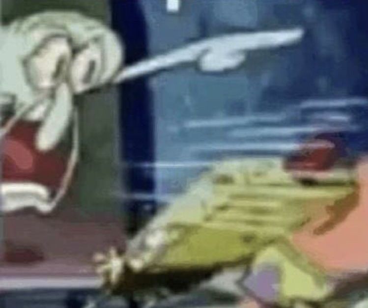 High Quality squidward screaming in low quality Blank Meme Template