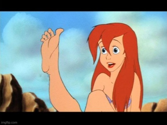 Ariel feet | image tagged in ariel feet | made w/ Imgflip meme maker