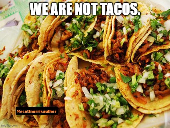 Tacos | WE ARE NOT TACOS. | image tagged in tacos | made w/ Imgflip meme maker