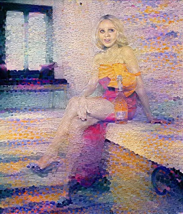 High Quality Kylie wine AI art Blank Meme Template