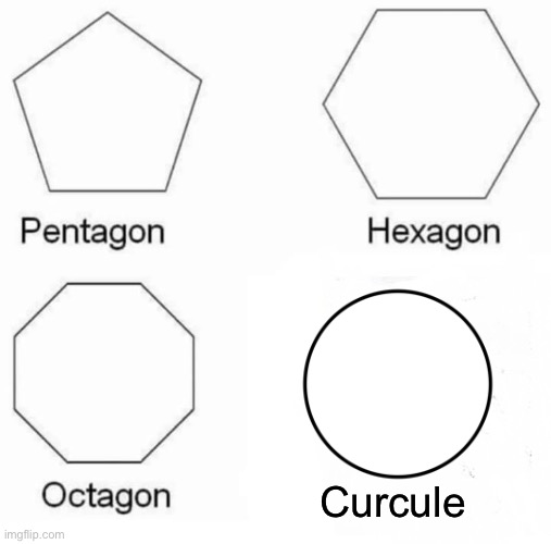Pentagon Hexagon Octagon Meme | Curcule | image tagged in memes,pentagon hexagon octagon | made w/ Imgflip meme maker