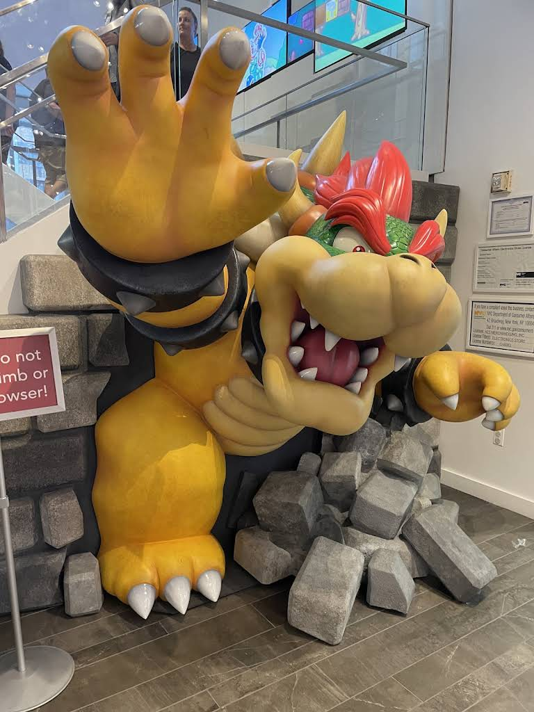 bowser crashing through the staircase Blank Meme Template