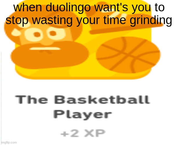 POV: you have 9999 xp | when duolingo want's you to stop wasting your time grinding | image tagged in duolingo | made w/ Imgflip meme maker
