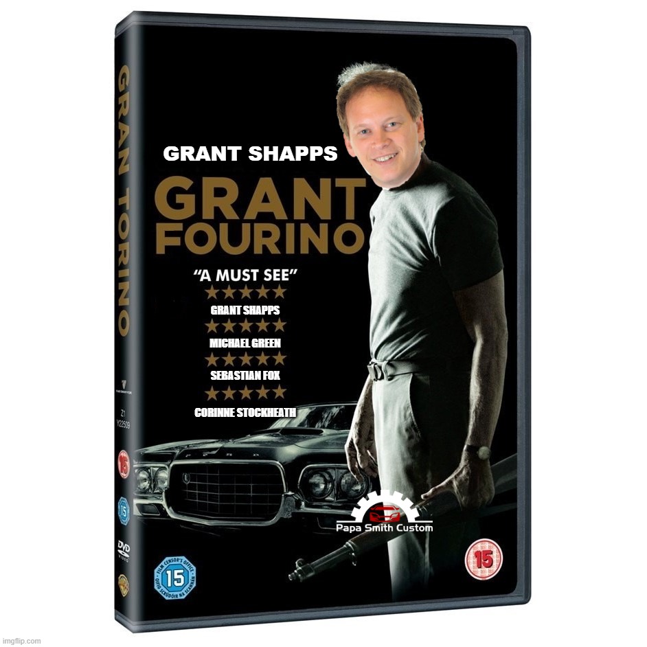 Grant Shapps has been doing film work for a while now it seems... | GRANT SHAPPS; GRANT SHAPPS; MICHAEL GREEN; SEBASTIAN FOX; CORINNE STOCKHEATH | image tagged in transport,parliament,identity,government corruption,films,car memes | made w/ Imgflip meme maker