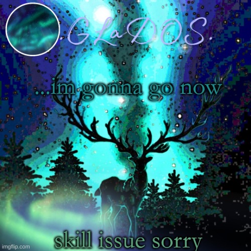 ...im gonna go now; skill issue sorry | image tagged in aurora borealis | made w/ Imgflip meme maker