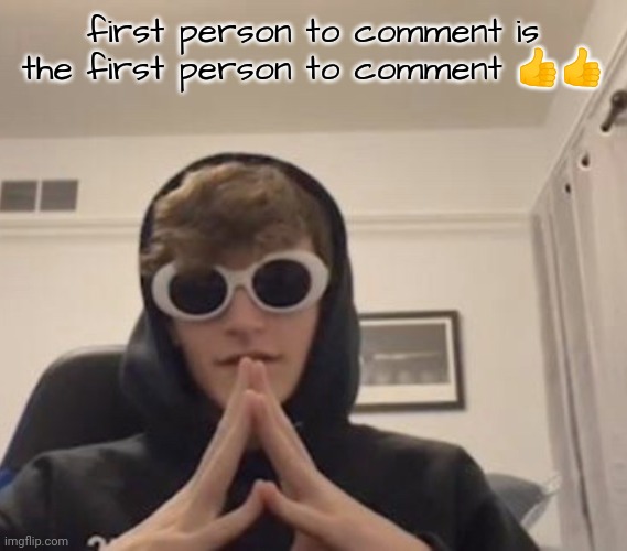crazy am i right | first person to comment is the first person to comment 👍👍 | image tagged in q | made w/ Imgflip meme maker